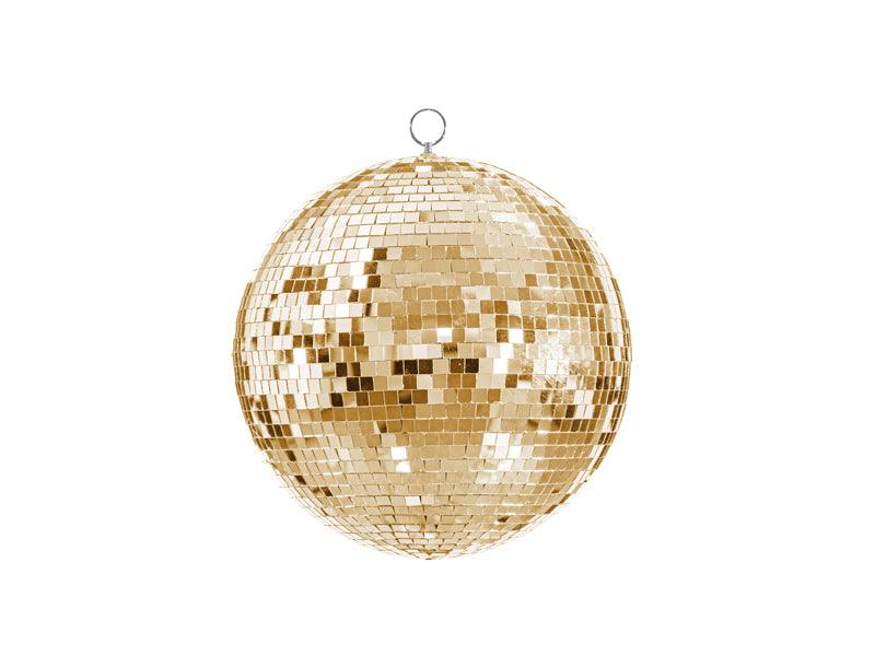 Hängedekoration Discokugel, gold, 30 cm, Spiegelkugel - FeierGlanz